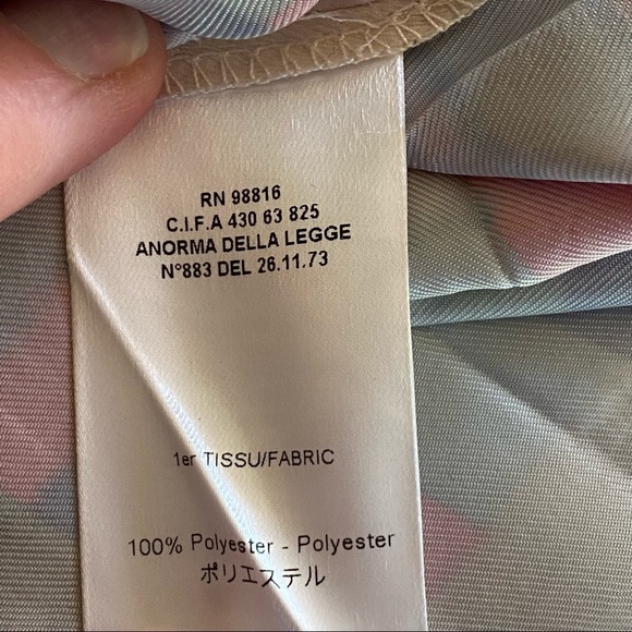 Cotélac France Watercolor Block Pattern Blouse - Picture 6 of 8